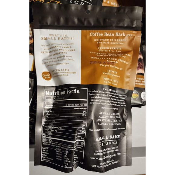 Simple & Delicious Small Batch Organics Coffee Bean Dark Granola Bars - Picture 5 of 8